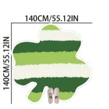 1 Peça Capacho Falso de Lã Verde com Trevo de Quatro Folhas Antiderrapante - Tema do Dia de São Patrício, Resistente à Poeira, Ideal para Decoração da Entrada de Casa - Multicolorido - Visão 11