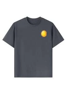 Camiseta con estampado del sistema solar para niño preadolescente, de tela suave y cómoda, adecuada para deportes al aire libre, uso casual diario, estilo callejero y de campus, top casual versátil y de moda para niños en primavera/verano - Gris Oscuro - Ver 8