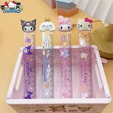 SANRIO (授權) &Melody 尺,學生創意量尺,卡通夢幻沙紋彩繪尺,適用於情人節、繪畫、書寫、婚禮、旅行配件、生日禮物,以及返校季必備文具 - 卡通 - 查看 9