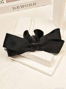 1pc Elegant Bow Hair Clip, Delicate Bowknot Hair Accessory With Sharp Hook Clasp, Suitable For Braids, Buns, Ponytails, Updos, Available In Solid Colors: Black, Red, White, Beige, Brown, Navy, Burgundy, Suitable For Formal And Casual Occasions, Fashionable And Versatile Bow Hair Clip, Hair Clip, Hair Accessory, Head Accessories, Hair Accessories For Women, Hairpin - Multicolor - View 9