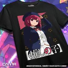 Oshi No Ko T-Shirt Ai Hoshino Waifu Girl Call Of The Night Anime Shirt, All Sizes - 黑色 - 查看 2