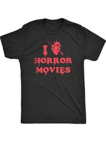 Camiseta de película de terror I Heart, divertida camiseta de amante de películas de terror sangrientas - Multicolor 1 - Ver 1