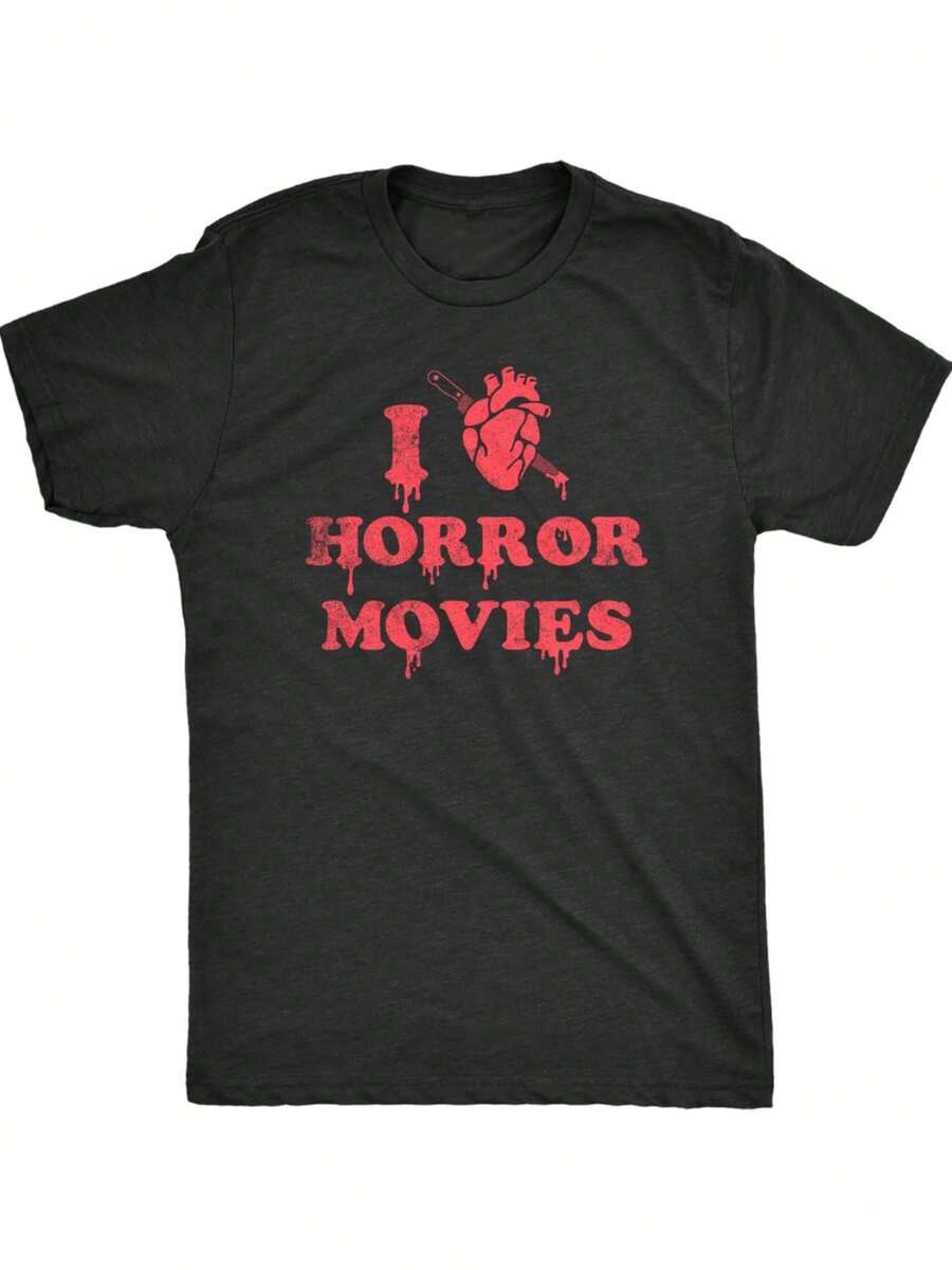 Camiseta de película de terror I Heart, divertida camiseta de amante de películas de terror sangrientas - Multicolor 1 - Ver 1