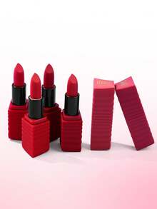 USHAS哑光唇膏，防水，持久，不粘腻，优雅的红粉色调，质地轻盈，适合所有肤质 - #01 - 查看 5