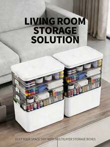 1/2/3/4/5layers Medicine Storage Box Organizer Portable First Aid Kit Box Empty With Handle, Multipurpose Medical Supply Organizer With Removable Tray, White - White - View 3