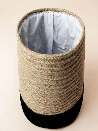 1/2 piezas Cesta de plantas de cuerda de algodón de gran capacidad, cesta tejida a mano para macetas de flores, almacenamiento interior para plantas, juguetes, ropa