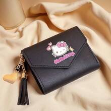 SANRIO 1件装 Hello Kitty 可爱流苏吊坠装饰钱包 人造革多功能钱包 女士短款钱包 零钱包 翻盖卡包 信封包 女士钱包 迷你钱包 小钱包 可爱钱包 沙滩必备度假钱包 沙滩包 - 彩色 - 查看 10