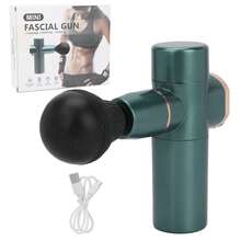 Una pistola de fascia verde, de tamaño mini, fácil de transportar, ayuda a relajar los músculos y aliviar el estrés físico y mental, adecuada para uso doméstico y al aire libre para aliviar la fatiga. - Verde - Ver 1