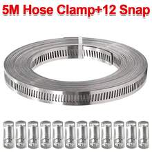 5M Stainless Steel Hose Clamp Large Adjustable Jubilee Clips With Fasteners - one-size - View 1