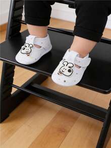1 Pair Baby Soft Bottom Indoor/Outdoor Toddler Shoes, Suitable For Infant Boys And Girls Learning To Walk - White - View 8