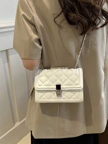 New Stylish Simple Plaid Patchwork Handbag Tote Shoulder Crossbody Bag For Women,Fall Winter Crossbody Bag Small Vintage Plaid Pattern Purse With Top Handle & Adjustable Strap, Mini Phone Bag For Essentials, Black And Brown Tartan Handbag,[US Local Warehouse] Secret Santa Gifts For Women,Travel Essentials,School Supplies,The Best Gift Choice, Birthday Gift, Valentine's Day - 彩色 - 查看 5