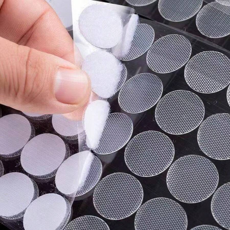 200 chiếc (100 cặp) đồng xu nylon tròn tự dính với băng keo chống thấm nước, thích hợp làm quà tặng Halloween, Lễ Tạ ơn, Giáng sinh và Lễ Phục sinh. - Nhiều màu - Xem 1