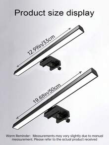 1pc 50cm/30cm Black/White Computer Monitor Light Bar, Clip-On Screen Lamp, LED Screen Light Strip For Study, Reading And Work Area, Dimmable Timer Display Lamp, Suitable For Desk/Office/Home/Gaming Touch Screen, Eye Protection Monitor Clip Light - Multiple Styles - View 9