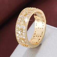 1pc Unique Cartoon Footprint Shaped Zirconia Inlaid Fashion Ring For Women - Multicolor - View 22