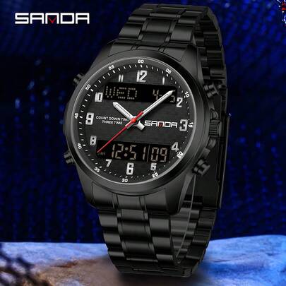 SANDA. SANDA Offers Fashionable Men's And Women's Wristwatches In Multiple Colors. These Electronic Wristwatches Feature Dual Display And Luminous Multi-Functional Chronograph Functions. They Are Very Suitable For Outdoor Camping And Also Make An Excellent Gift Choice For Holidays.