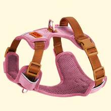 Conjunto de arnés táctico de alta resistencia para perros, adecuado para perros grandes, correa de pecho ajustable y antitracción, chaleco reflectante para perros de servicio y entrenamiento de fácil control - Rosa - Ver 12