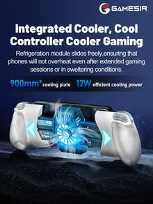 1pc GameSir X3 Pro Integrated Cooling Mobile Gaming Controller, Compatible With IPhone 17/16/15 Series, IOS, Android, HarmonyOS, With Grip Accessories, Suitable For Devices 110-180mm Long, 6-Axis Gyroscope, Vibration Motor, Hall Effect Joystick, Turbo Function, Type-C Connection - X3 Pro - View 5