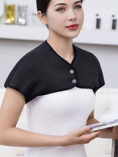 Unisex Faux Sherpa Shoulder Wrap, Double-Layer Thick Shoulder Vest, Skin-Friendly & Comfortable, Warm For Autumn/Winter