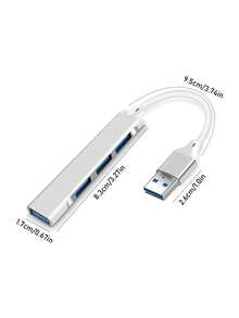 USB 3.0 扩展集线器，多端口分线器，笔记本电脑 USB 扩展坞，4 端口 USB 扩展，支持 U 盘、移动硬盘、键盘、鼠标和其他设备 - 彩色 - 查看 7