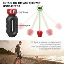 Durable Apple Shaped Dog Chew Toy, Interactive Game Training Ball With Rope For Pets - Red - View 3