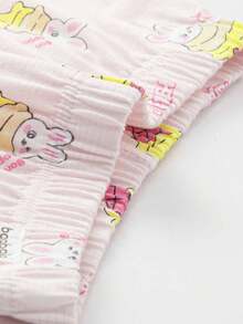 Balabala Baby Pajama Set, Short Sleeve Cotton Loungewear, Lightweight Summer Homewear - Red Hue - View 5