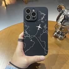 Aircraft Route Pattern Design phone Case for   17/16/15ProMax/14 Pro/13 mini/12/11/XS Max tpu Hand Strap - Blanco - Ver 3