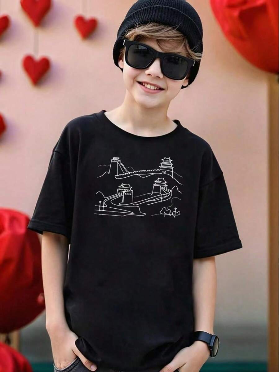Tween Boys T-Shirts - Black - View 1