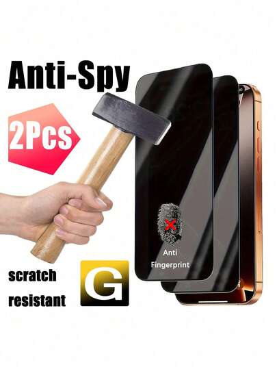 2pcs/Set Tempered Glass Screen Protector, Suitable For IPhone 11/12/13/14/15/16/17/17 Air/17 Pro/17 Pro Max, Fits Phone Case, Easy Installation, Smooth Surface No Bubbles, Smooth Touch, High Hardness Tempered Glass, Scratch-Resistant, Suitable For Daily Use, Outdoor Or As Gift [Phone Accessories]