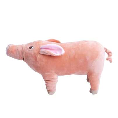 Búp bê heo nhồi bông giống thật, thích hợp làm bạn ngủ với mèo, để gặm, giảm buồn chán, chơi tương tác, chơi trò ném bắt, đuôi xoăn dễ thương, dễ mang theo khi ra ngoài, đạo cụ chụp ảnh thú cưng, búp bê thú cưng, đồ dùng cho thú cưng