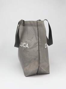 1pc Mesh Beach Bag, Transparent Student Handbag, Shoulder Tote Bag For Outing, Shopping, School Supplies - C - View 9