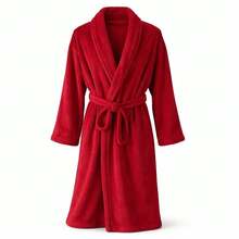 Corttex Microfiber Bathrobe - Premium Comfort And High Absorption - Warm And Super Soft Bathrobe - Rojo - Ver 2