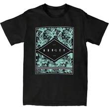 Hurley Men's Transition Hawaiian Floral Graphic Tee T-Shirt In Black - 黑色 - 查看 1