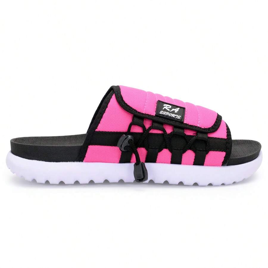 Asuna 3.0 Casual Polyester Lace-Up Outdoor Slippers - Pink Sole White - View 1