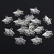 50pcs Year Number 2026 2027 2028 Pendant Charms DIY Jewelry Making Jewelry Finding Antique Silver Plated Accessories - Antique Silver - View 6