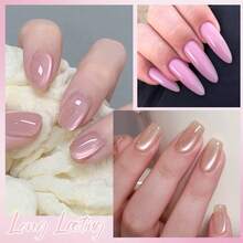 7支装 FOUR LILY 10ml 浅粉色磁性猫眼凝胶指甲油，果冻指甲油，半永久可卸凝胶指甲油，美甲 - 彩色 - 查看 2