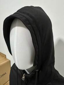Cargo Hoodies For Men Tactical Sweatshirt Quarter Zip Cargo Pullover Hoodies Workout Gym Men Fashion Outdoor Hoodies - 黑色 - 查看 3