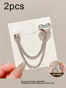 2pcs Heart/Bow Faux Pearl Denim Pant Leg Clips, Used To Prevent Pant Leg Dragging, Non-Slip Shoe Buckle, Pant Length Adjuster, Prevent Pant Leg Dragging On Ground, Suitable For Jeans And Pants - A - View 8