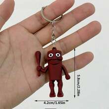 1个木制简笔画人物吊坠，热门国外版经典山海经，奇趣抽象钥匙扣 - 彩色 - 查看 5