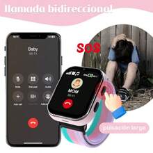 4G Reloj Inteligente para Smartwatch teléfonos con una Llamada SOS Camera de Video Música 8 Juegos Tarjetas de Palabras Pantalla táctil HD Reloj para Regalos para 4-14-035 - rosa (sin GPS) - Ver 1