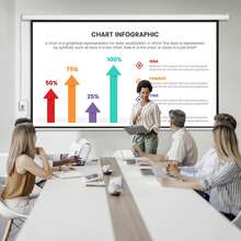 Pantalla de proyección motorizada de 100 pulgadas, 16:9, 4K, 1080 HD, automática, con control remoto, para cine en casa, oficina y cine. - Negro - Ver 1