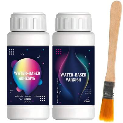 100ml Golden Leaf Adhesive, DIY Jewelry Making Supplies,Water-Based Varnish, Crafts & Sewing, Artistic Gilding Kit