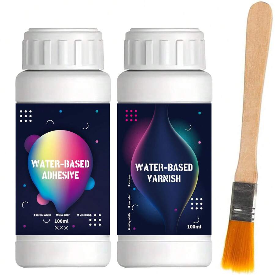 100毫升金箔胶水，DIY珠宝制作材料，水性清漆，工艺品和缝纫用品，艺术烫金套装 - XF-095 - 查看 1