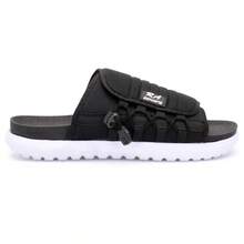 Asuna 3.0 Casual Polyester Lace-Up Outdoor Slippers - Black With White Sole - View 1