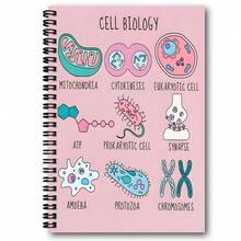 1 Spiral Biology Lab Notebook With Annotated Cell Diagrams - Mitochondria, ATP, DNA/Chromosomes, Prokaryotic/Eukaryotic Cells, Amoeba & Protists - For Students, Teachers, Microbiology - A5 - View 5