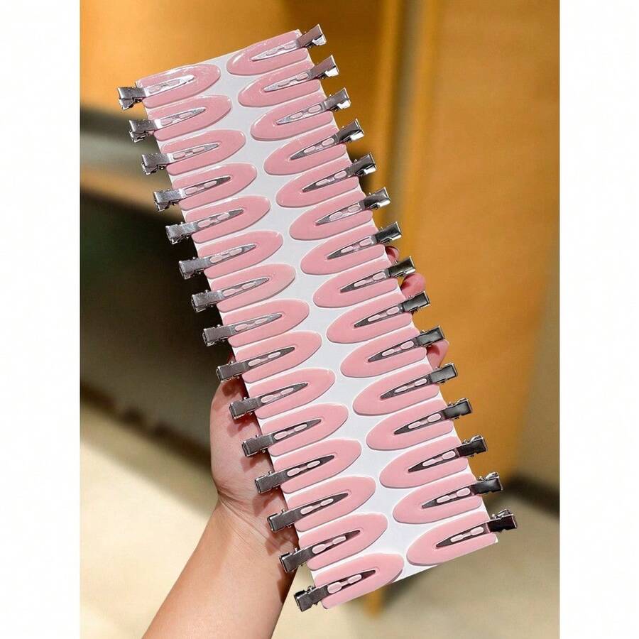 10pcs Pink Hair Clips, Minimalist Style, Small Hair Clips, Alligator Clip Design, Women Hair Accessories, Hair Clips, Vacation Accessories, Suitable For Daily Casual And Outdoor Wear, Hair Accessories, Women Accessories., Cute Accessories, Valentines Accessories, Head Accesssories - 粉色 - 查看 1