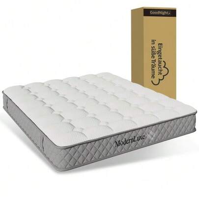 Orthopedic Cold Foam Mattress 160x200 Cm, Mattress With 7-Zone Pocket Spring Core, Firmness Level H3 (Medium-Firm) – OEKO-TEX® Certified, 20 Cm High, 4 Handles + Vacuum-Packed