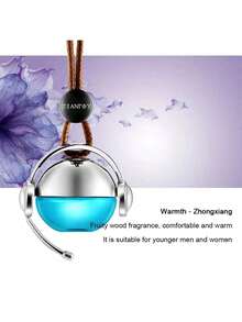 1 pieza Ambientador de coche de metal, Adorno colgante aromático para el coche, Difusor de aceites esenciales de aromaterapia para el interior del automóvil - A - Ver 15