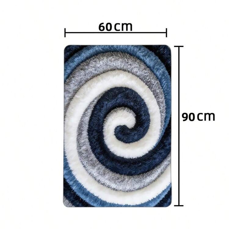 1pc Home Decor, Bathroom Decor, Bathroom Mat, Anti-Slip Bath Mat, Kitchen Decor, Kitchen Mat, Carpet, Bathroom Set, Entrance Mat, Doormat, Soft Plush Surface, Home Decoration, Anti-Fatigue Mat, Spiral Pattern Mat, Minimalist Theme Decor, Soft & Comfortable Surface, Relax Feet, Relieve Fatigue - Spiral Pattern - View 10