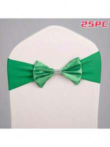 10条/25条装氨纶椅套蝴蝶结，优质弹力椅套带，带扣滑扣，通用弹力椅带，适用于婚礼、派对、仪式、招待会、宴会装饰 - 彩色 - 查看 14