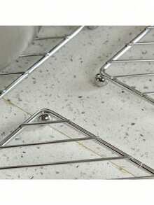 1pc/2pcs Stainless Steel Four-Legged Stands, Heat-Resistant Kitchen Table Pads, Coasters, Stainless Steel Heat Insulation Pads, Desktop Anti-Scalding Protection, Suitable, Restaurant, Kitchen, Baking,Kitchen Tools; - Multicolor - View 9